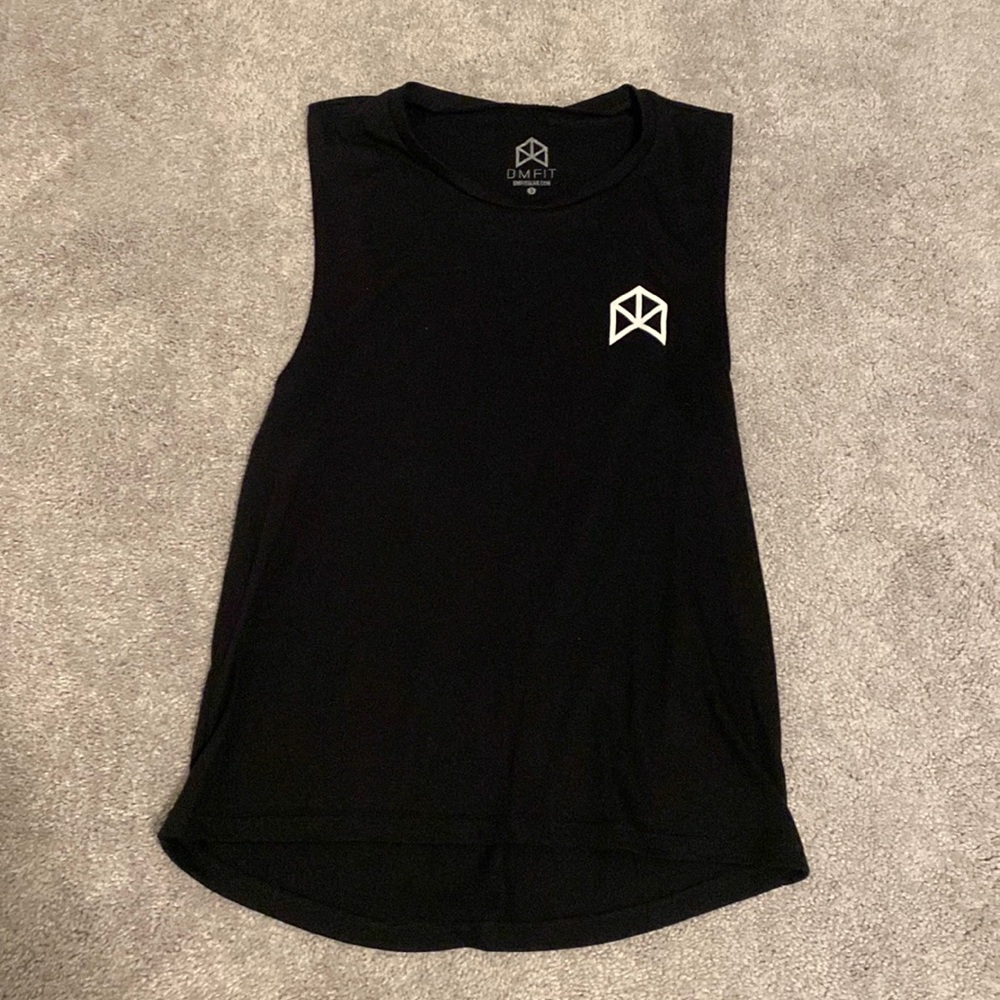 Bradley Martyn Fitness Gear/RAWGEAR Black Women’s Cutoff, high neck tank.